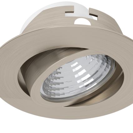 Eglo - Sæt med 3 dæmpbare LED-indbygningsspots LED/6,4W/230V Ø 8,8 cm mat krom