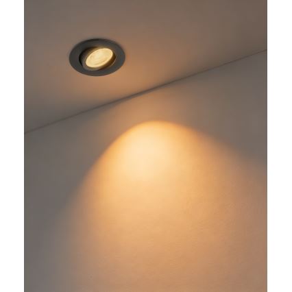 Eglo - Sæt med 3 RGBW-dæmpbare LED-indbygningsspots LED/4,7W/230V 2700-6500K sort