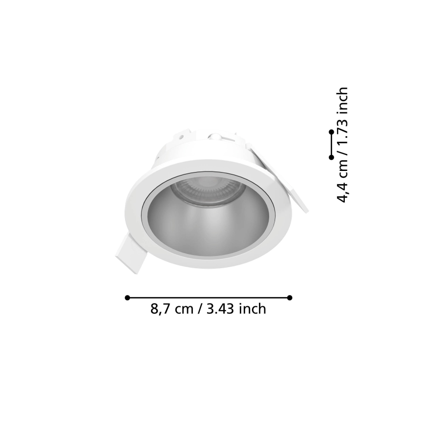 Eglo - Dæmpbar LED-indbygningsspot til badeværelse LED/4,8W/230V 2700/4000/6500K IP44 hvid/guld