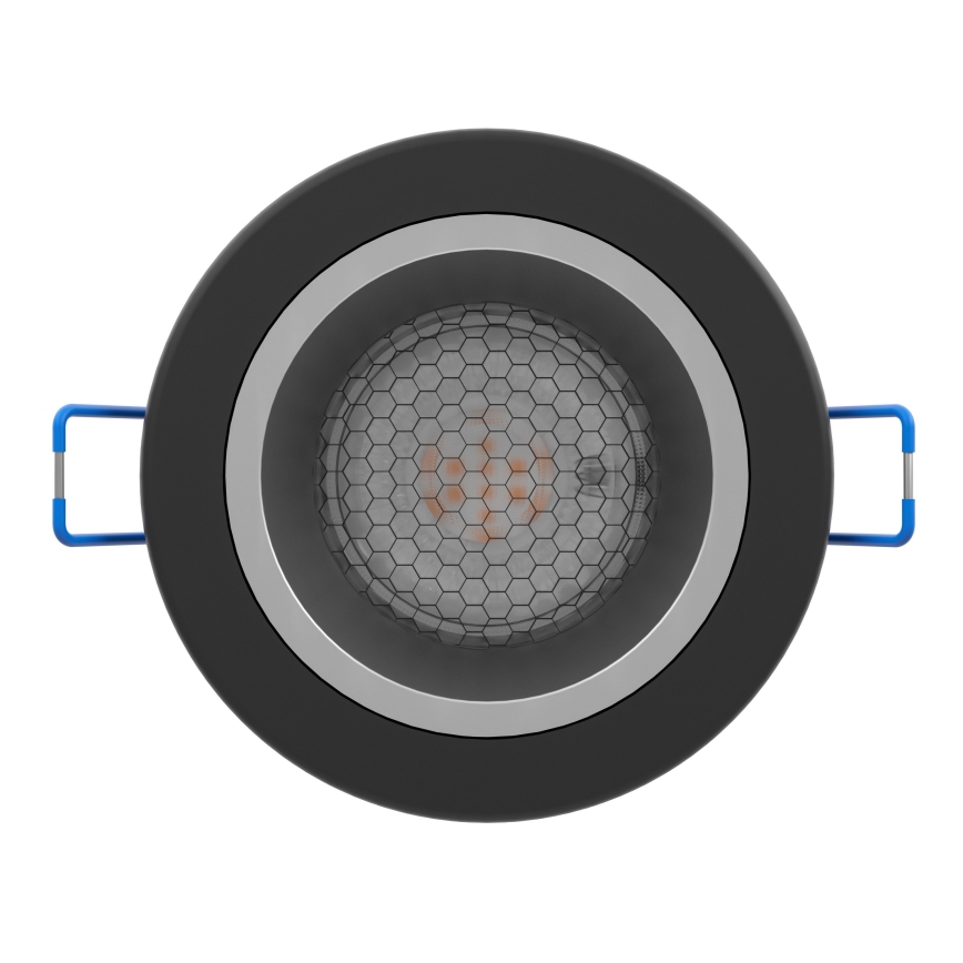Eglo - LED RGBW Dæmpbar indbygningsspot til badeværelse LED/4,8W/230V 2700-6500K IP44 sort