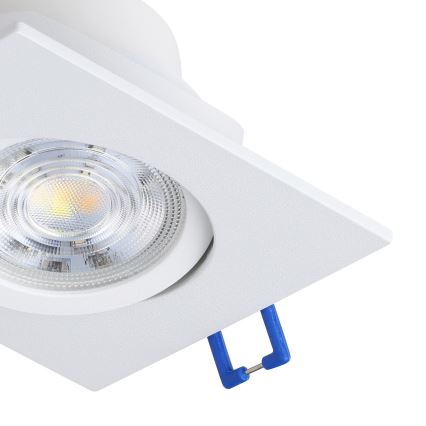 Eglo - Sæt med 3 LED dæmpbare indbygningsspots LED/6,4W/230V 8,8x8,8 cm hvid