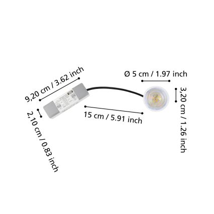 Eglo - LED udendørsmodul LED/4,9W/230V 2700/4000/6500K IP65