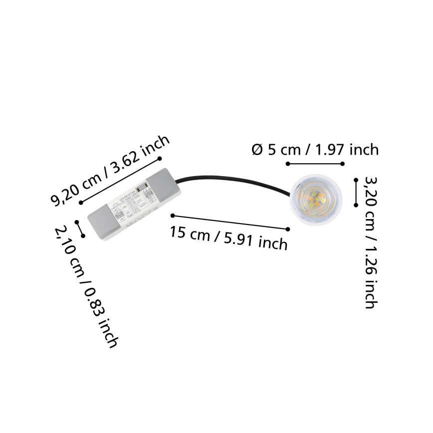 Eglo - LED udendørsmodul LED/4,9W/230V 2700/4000/6500K IP65