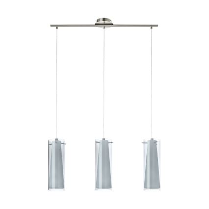 EGLO - Loftlampe med 3xE27/60W i røgfarvet glas