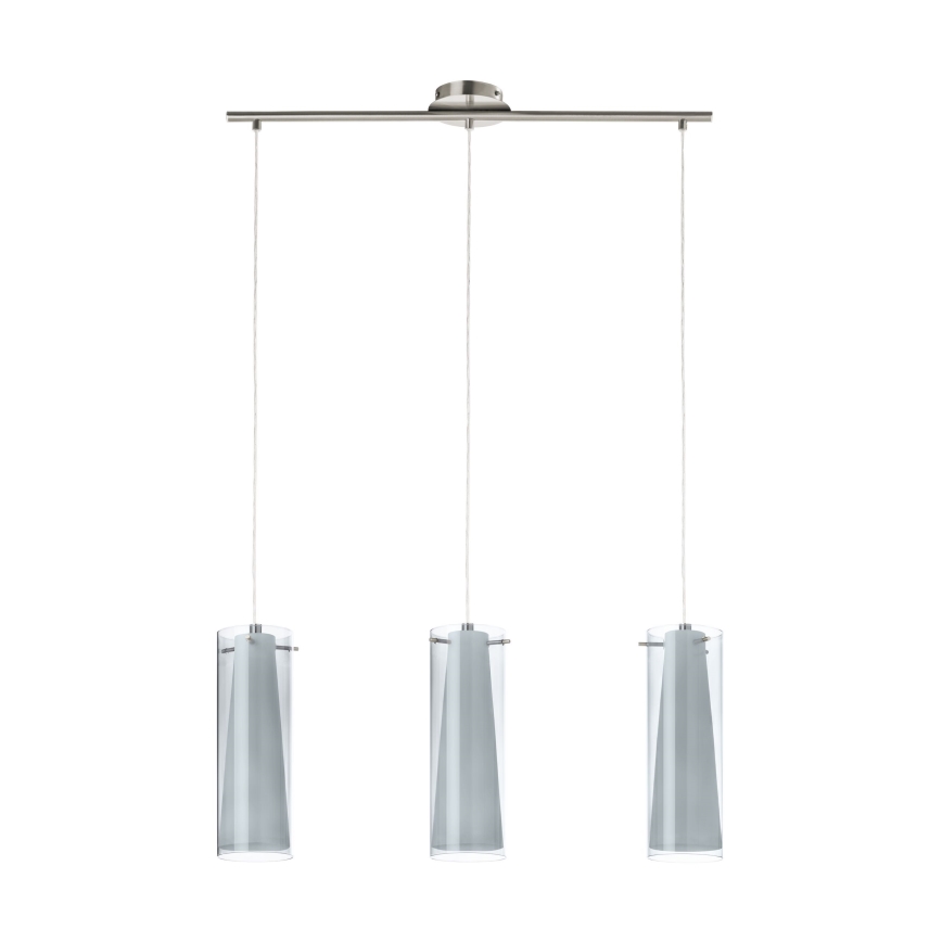 EGLO - Loftlampe med 3xE27/60W i røgfarvet glas