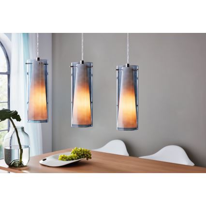 EGLO - Loftlampe med 3xE27/60W i røgfarvet glas
