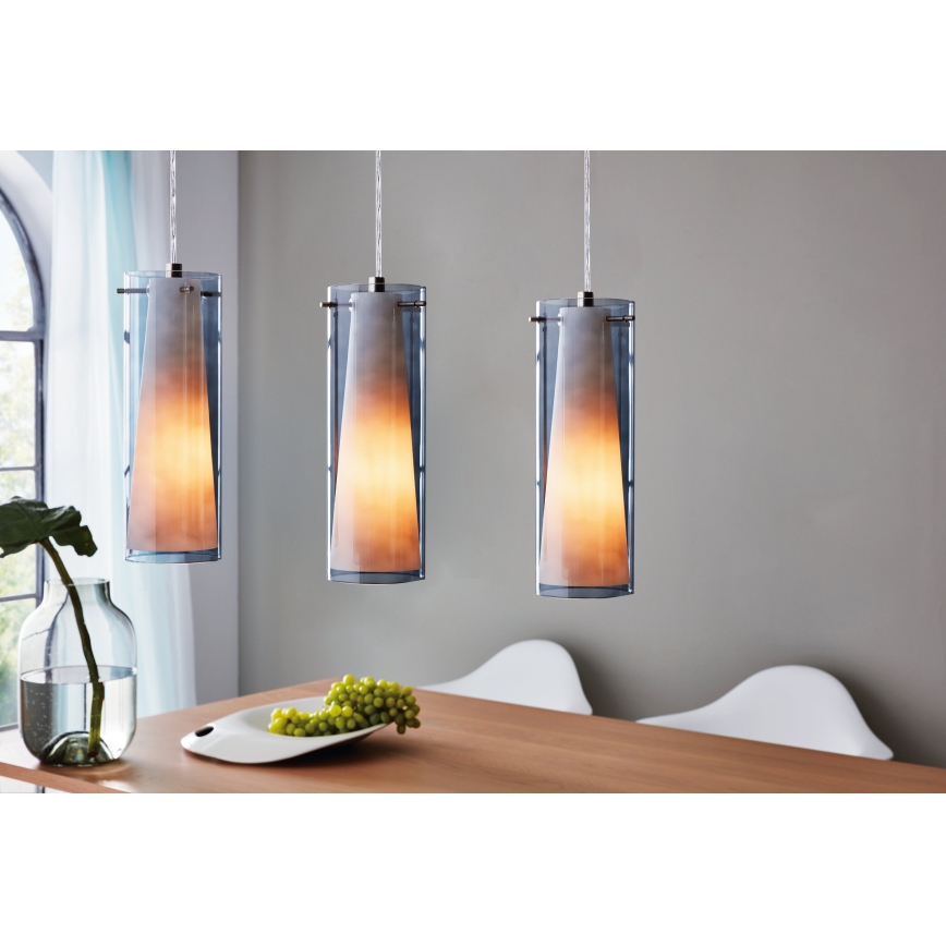 EGLO - Loftlampe med 3xE27/60W i røgfarvet glas