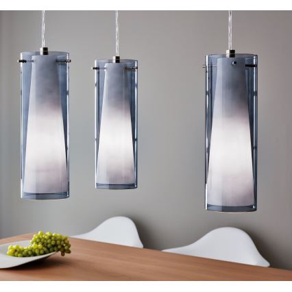EGLO - Loftlampe med 3xE27/60W i røgfarvet glas