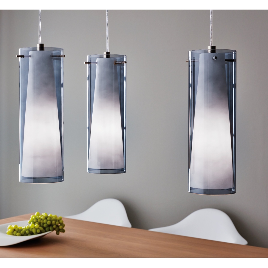 EGLO - Loftlampe med 3xE27/60W i røgfarvet glas
