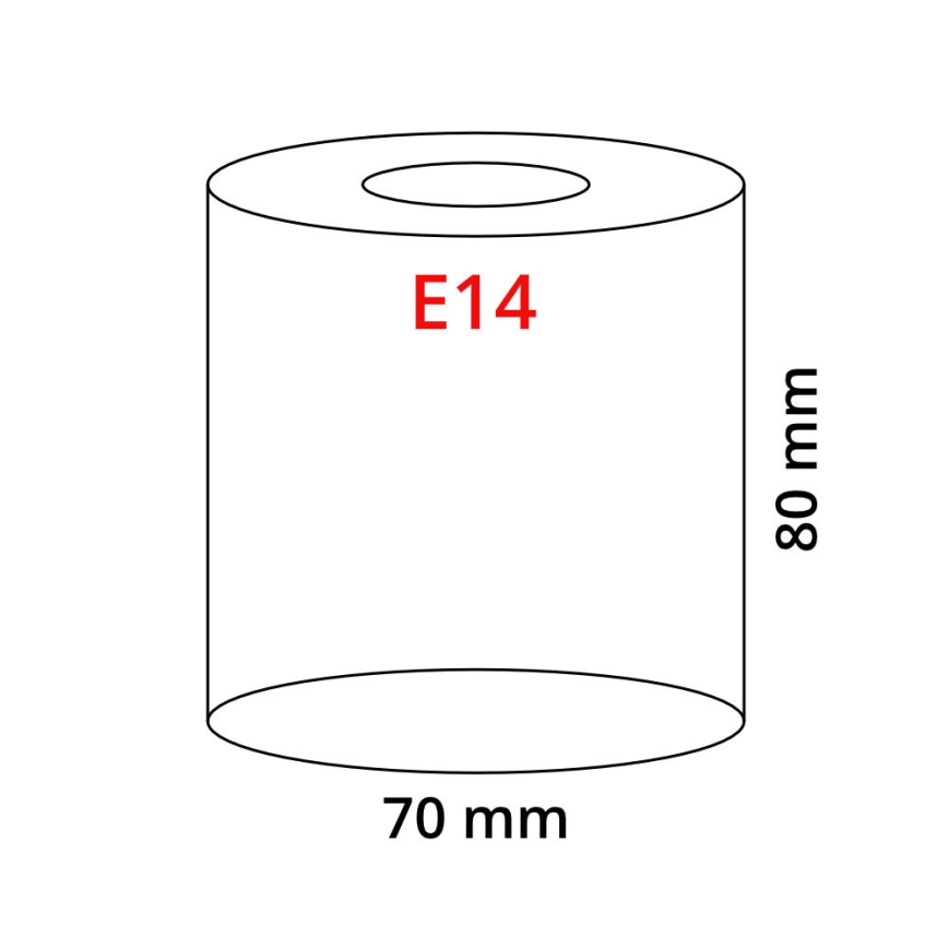 Eglo 90858 - Lampeskærm til pendel, bordlampe, loftlampe og spotlampe MY CHOICE E14 diameter 7 cm sort og hvid