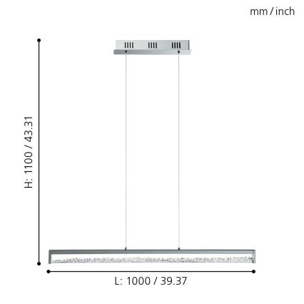 Eglo - LED lysekrone i en snor  6xLED/6W/230V