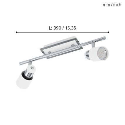 Eglo - LED spotlampe 2xGU10-LED/5W/230V