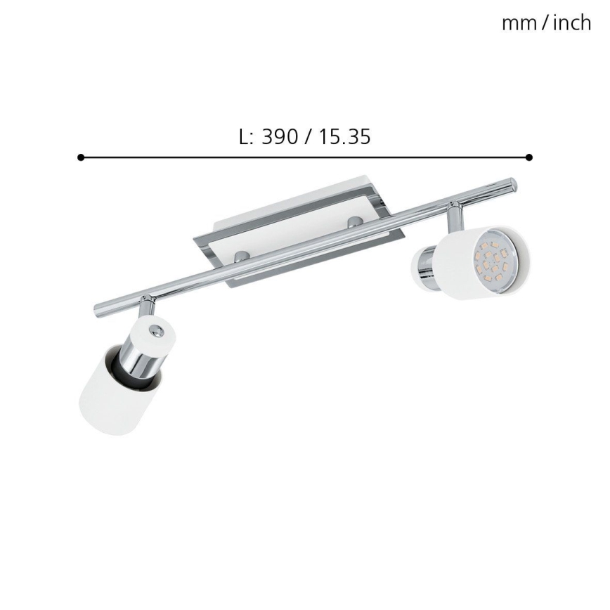 Eglo - LED spotlampe 2xGU10-LED/5W/230V