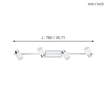 Eglo - LED spotlampe 4xGU10-LED/5W/230V