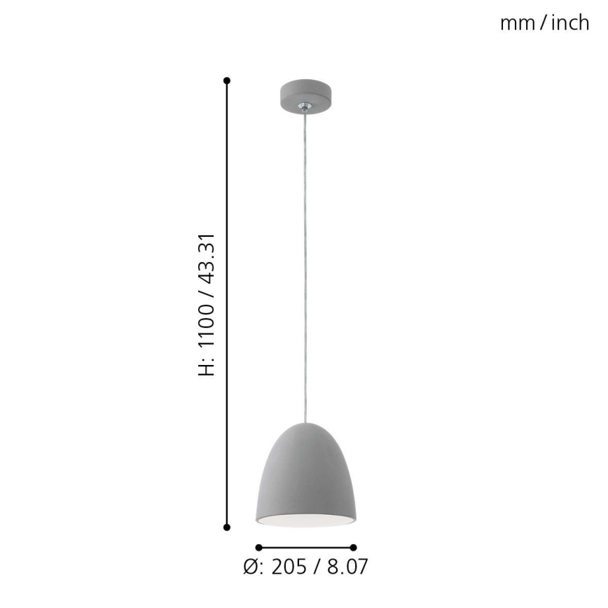 Eglo - Pendel E27/60W/230V
