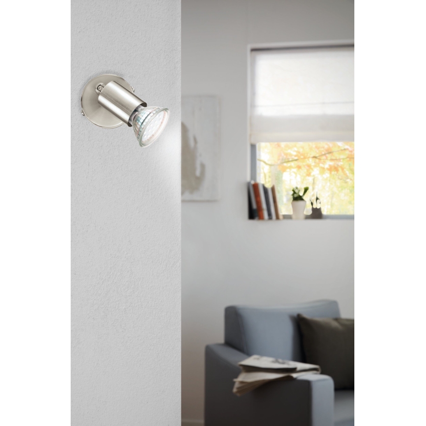 Eglo - LED Væglampe med spot LED 1xGU10/2,8W/230V