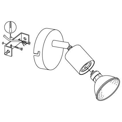 Eglo - LED vægspot LED 1xGU10/2,8W/230V