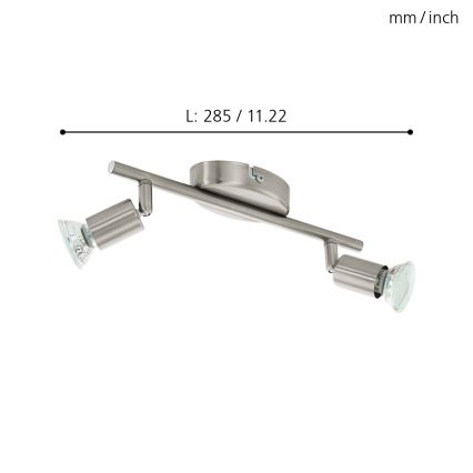 Eglo - LED spotlampe 2xGU10/2,8W/230V