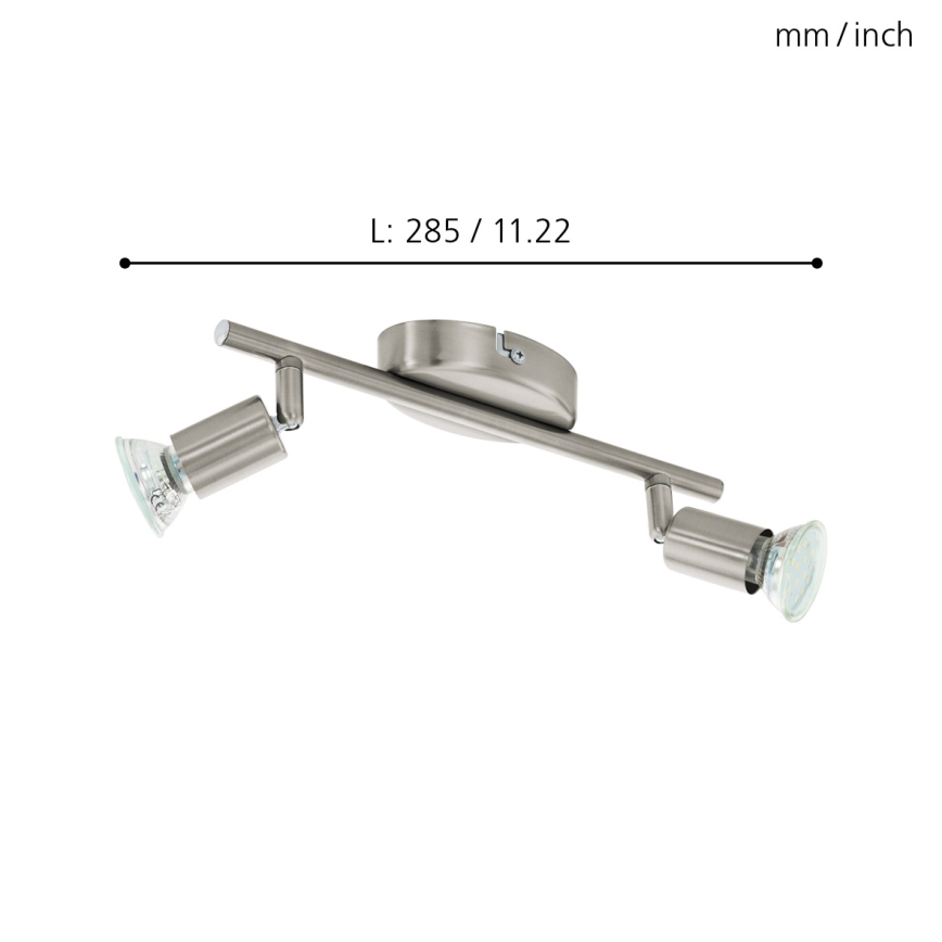Eglo - LED spotlampe 2xGU10/2,8W/230V