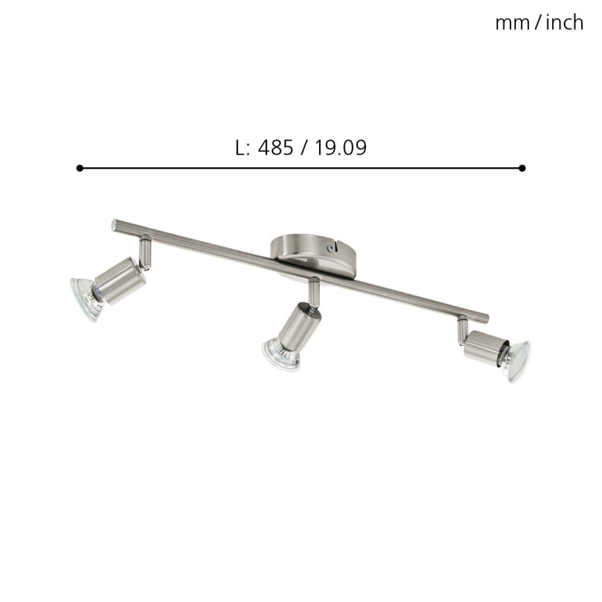 Eglo - LED spotlampe 3xGU10-LED/2,8W/230V