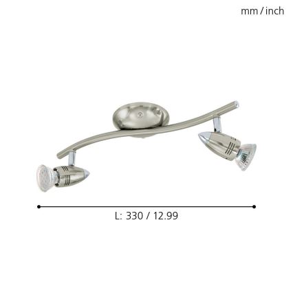 Eglo - LED spotlampe 2xGU10/3W/230V