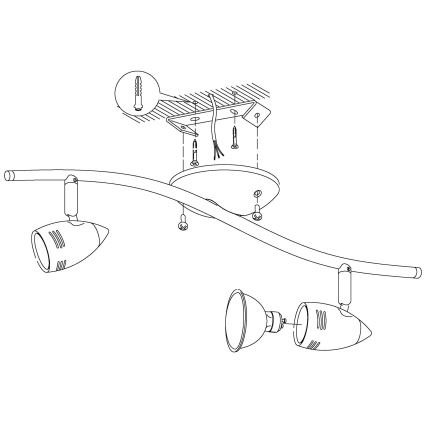 Eglo - LED spotlampe 2xGU10/3W/230V