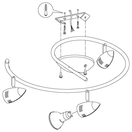 Eglo - LED spotlamper  3xGU10/3W/230V