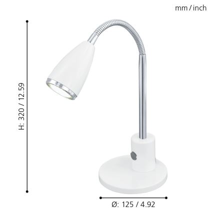 Eglo - Bordlampe 1xGU10/3W/230V