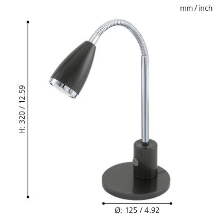 Eglo - LED bordlampe 1xGU10/3W/230V