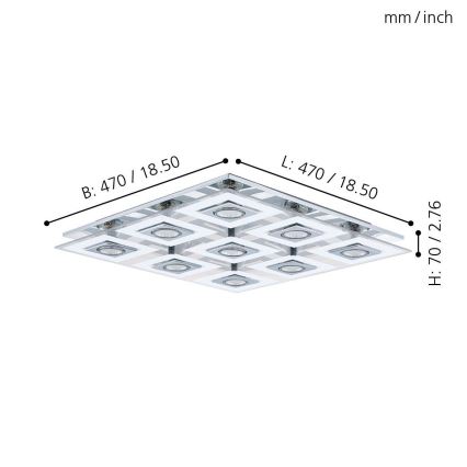 Eglo - LED loftlampe 9xGU10/3W/230V