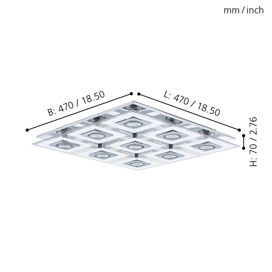 Eglo - LED loftlampe 9xGU10/3W/230V