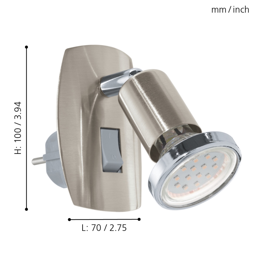 Eglo - LED vågelampe 1xGU10-LED/3W/230V