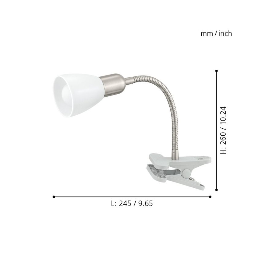Eglo - LED lampe med klemme 1xE14-LED/4W/230V