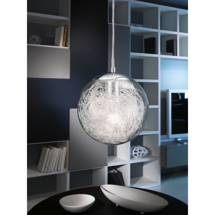 Eglo 93073 - Kabelophængt pendel LUBERIO 1xE27/60W/230V Ø 25 cm