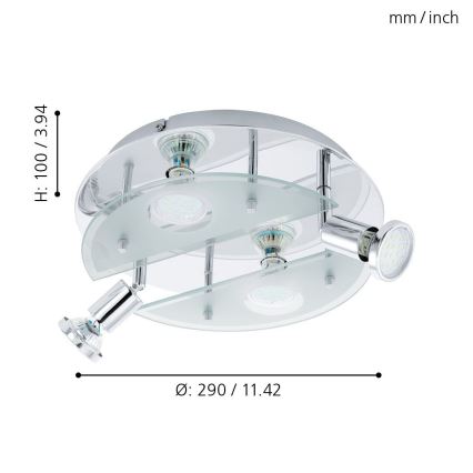 Eglo - LED loftsbelysning 4xGU10/3W