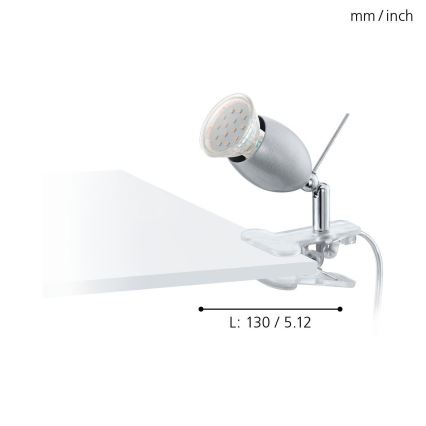 Eglo - LED lampe med klemme 1xGU10/3W/230V