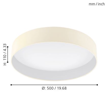 Eglo - LED loftsbelysning LED/24W/230V