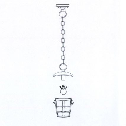 Eglo 93406 - LED udendørs lysekrone ALORIA 1xE27/8,5W/230V IP44