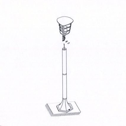 Eglo - Udendørs LED-lampe 1xE27/8,5W/230V IP44 sort