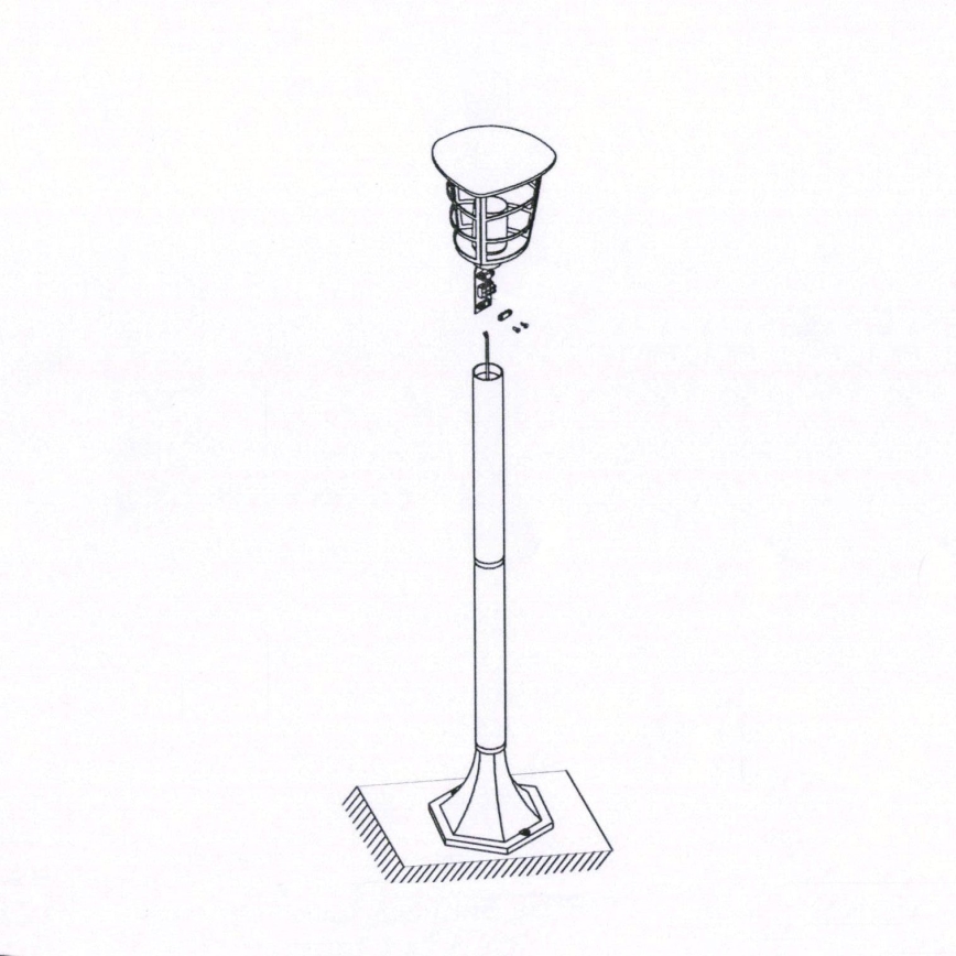 Eglo - Udendørs LED-lampe 1xE27/8,5W/230V IP44 sort