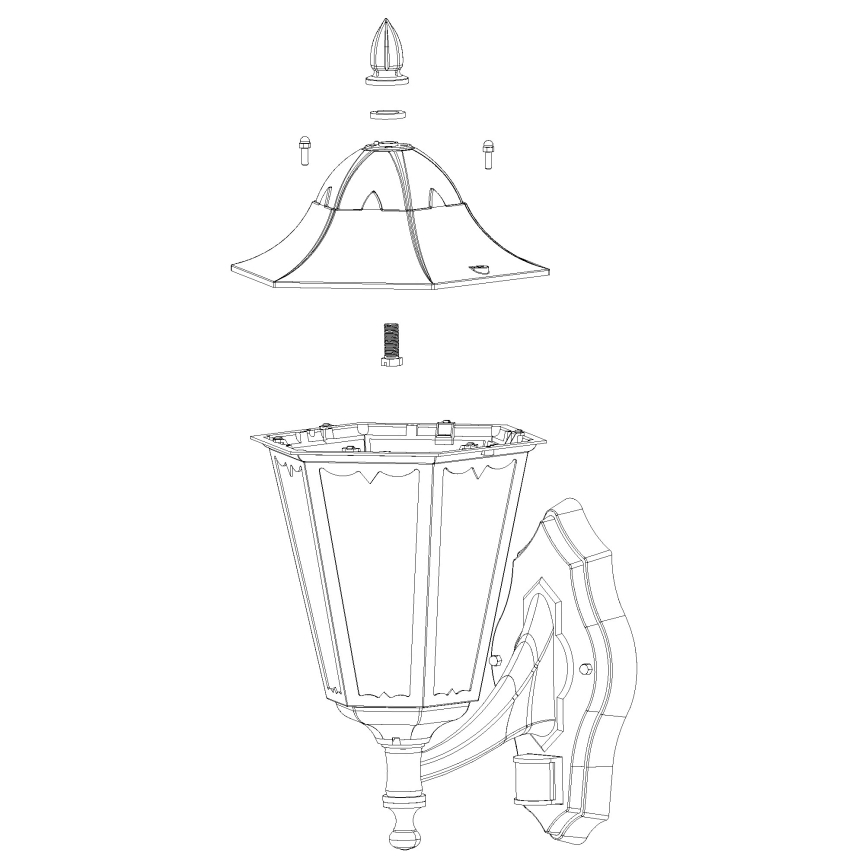 Eglo - Udendørs væglampe med sensor 1xE27/60W/230V IP44