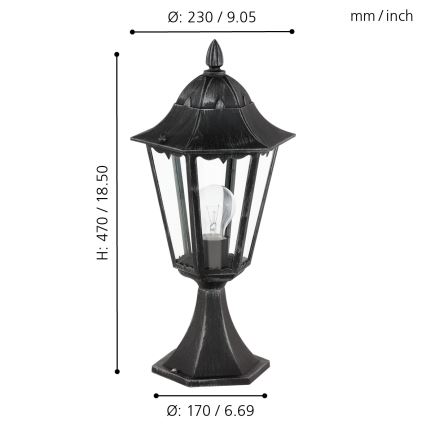 Eglo - Udendørslampe 1xE27/60W/230V IP44