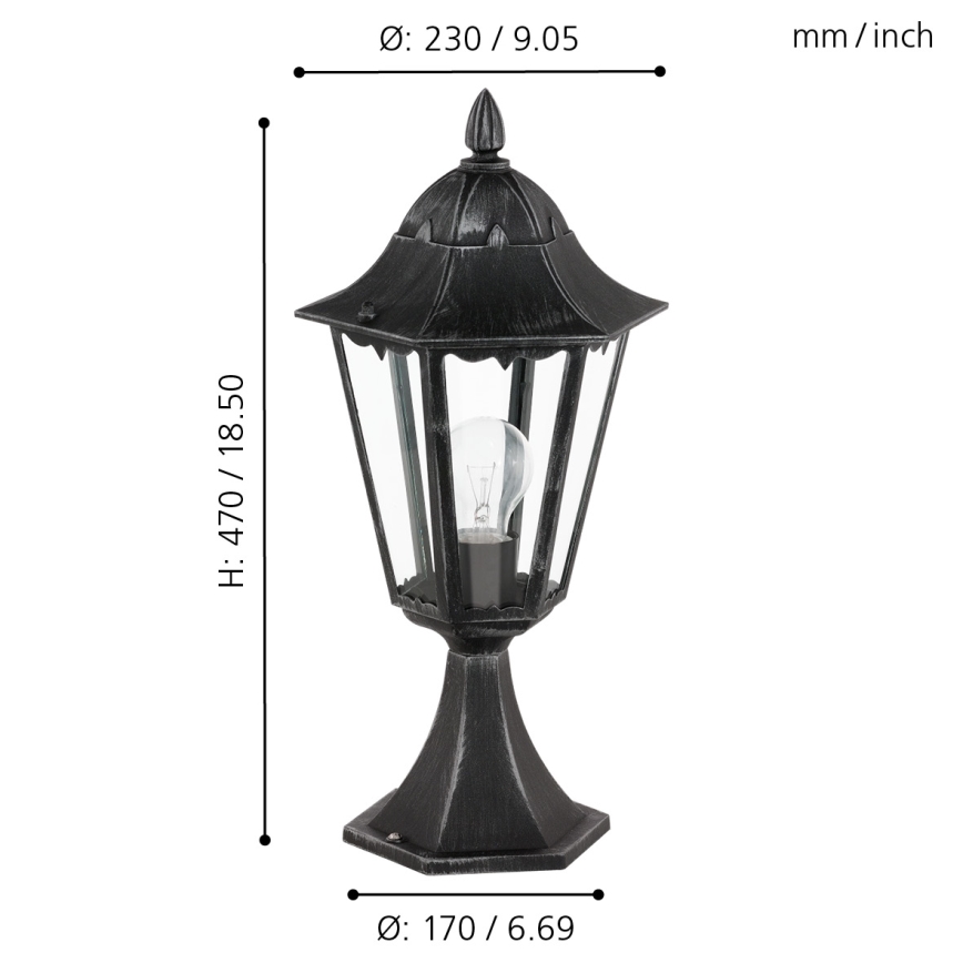 Eglo - Udendørslampe 1xE27/60W/230V IP44