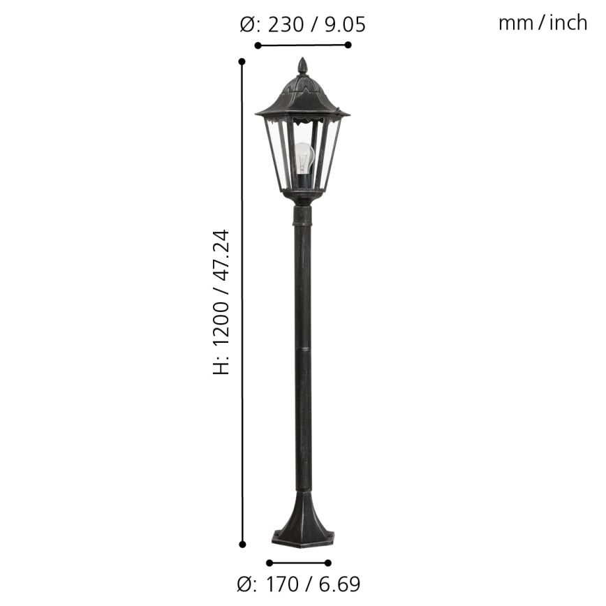 Eglo - Udendørslampe 1xE27/60W/230V IP44