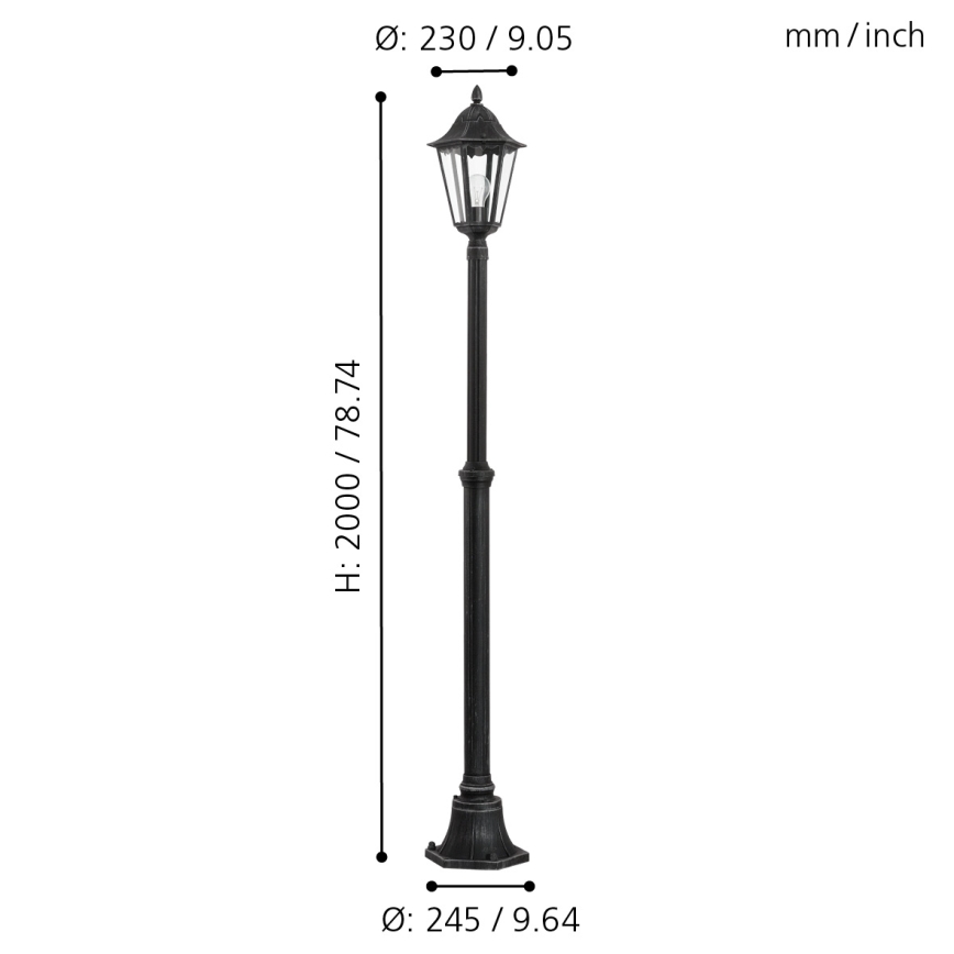 EGLO - Udendørslampe 1xE27/60W IP44