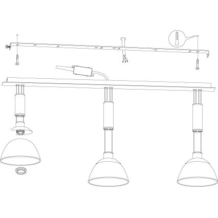 Eglo 93468 - Led hængelampe MONTEFIO 3xLED/6W/230V