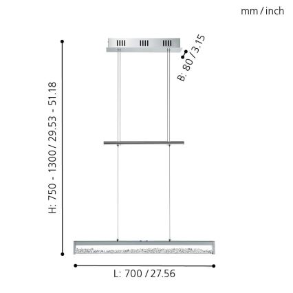 Eglo - LED lampe dæmpbar LED/24W/230V