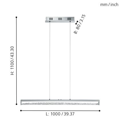 Eglo - LED lampe dæmpbar  LED/32W/230V