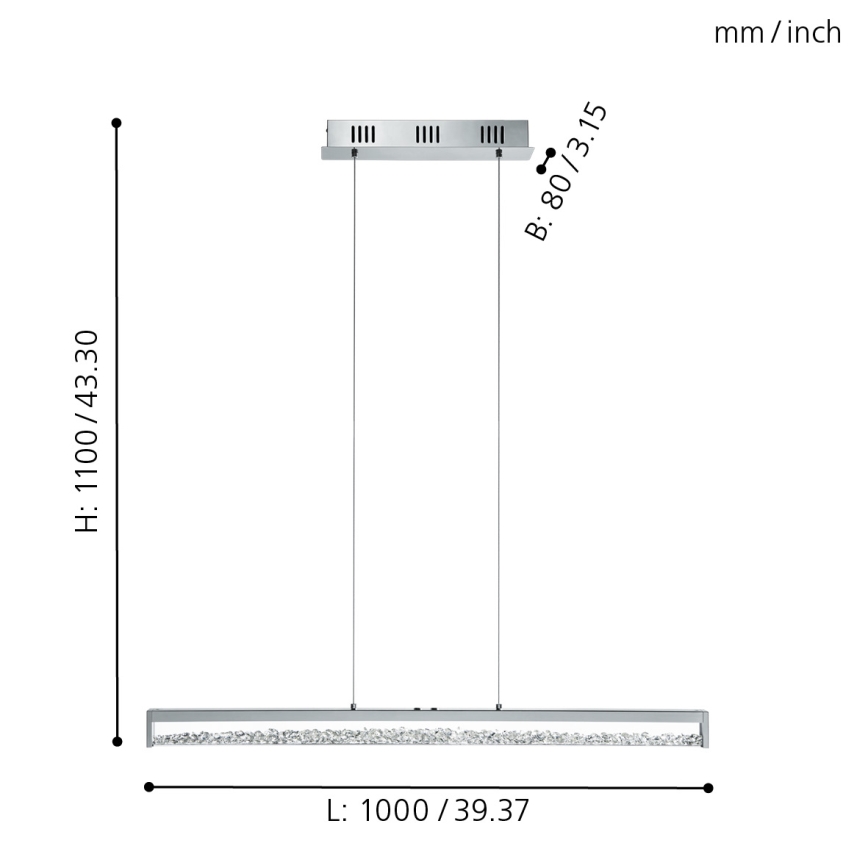 Eglo - LED lampe dæmpbar  LED/32W/230V
