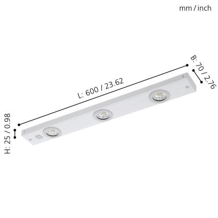 Eglo - LED spotlampe 3xLED/2,3W/230V